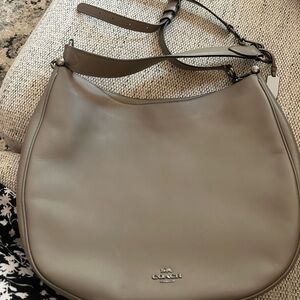 Coach Gray Leather Minimalist Shoulder Bag